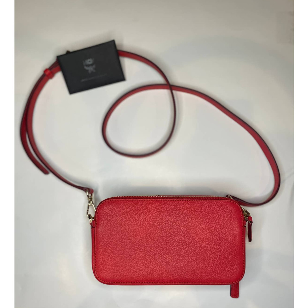MCM Gold Red Double Zip Crossbody - Picture 2 of 11